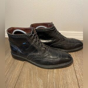 Allen Edmonds Stirling Black Leather Boots Size 10D 7588